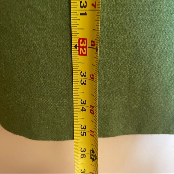 Vintage designer Mod Style Front Pockets jaeyoon jeong wool dress Wool green - Picture 4 of 9